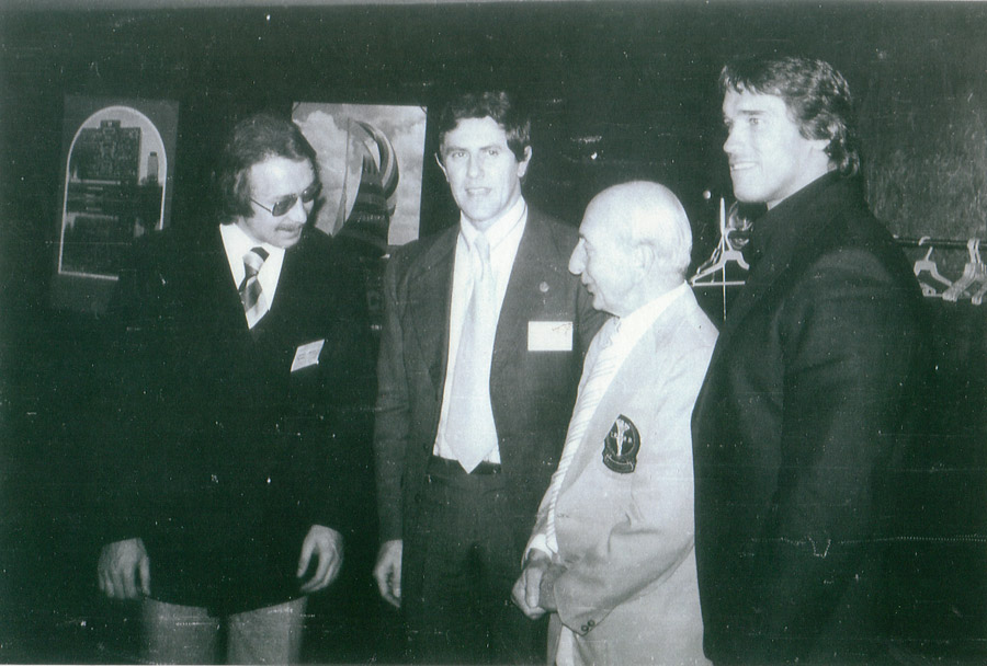 zleva: Albert Busek, Bačinský, Oscar State a Arnold